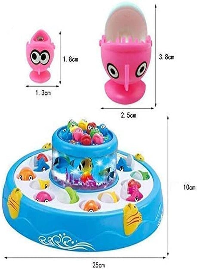 Velocious® Fishing Fish-Catching Game with 26 Piece Fishes, 2 Rotary Ponds and 4 Pods with Music and Light Function Multicolor - Image 3